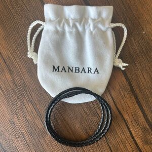 Black Braided Leather Bracelet